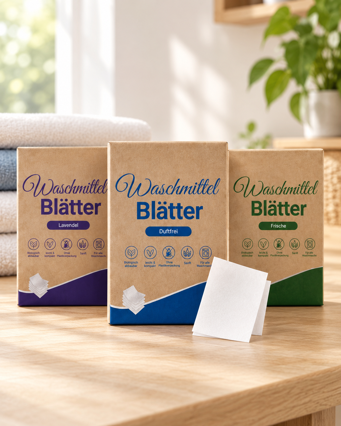 UNRINSED Waschblätter in Ohne Duft, Lavendel und Frische